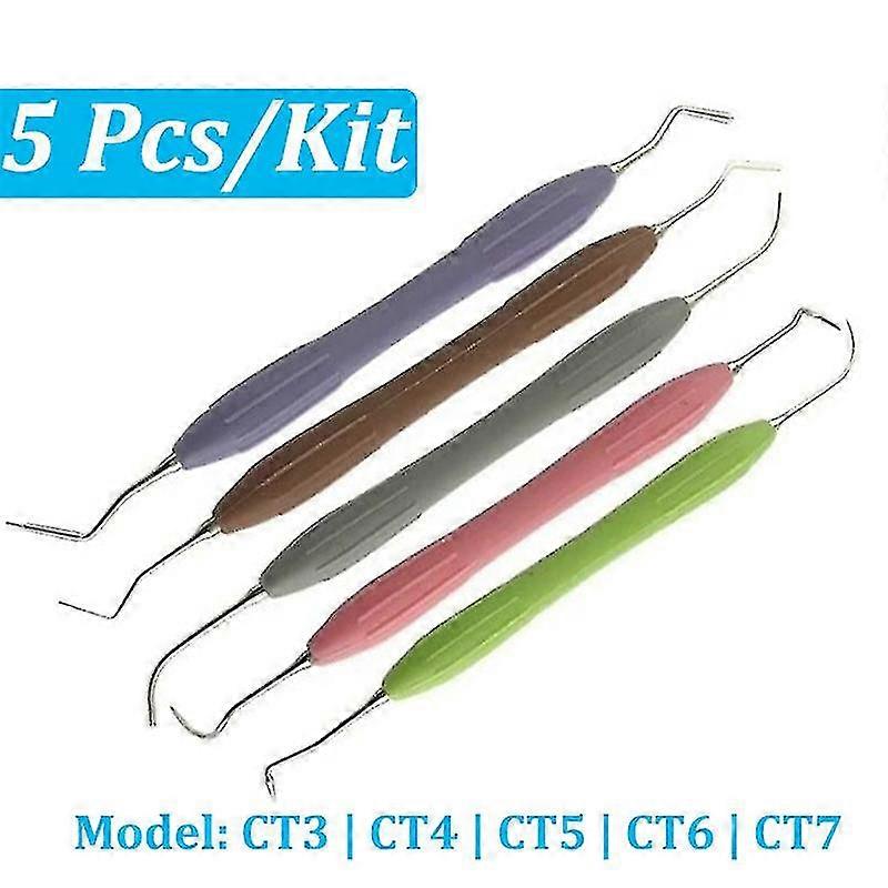 5pcs/set Dental Resin Filler Aesthetic Restoration Kit Fit For Lm Resin Knife With Silicone Handle Dentistry Tool Chumian