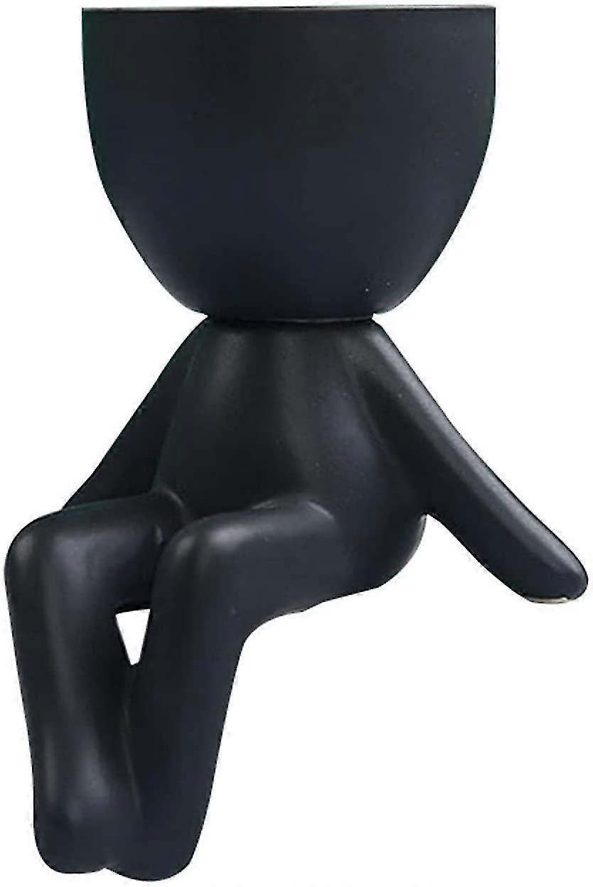 Mini-Family Flowerpot Human Being Shape Ceramic Desktop Planter Container For Succulents