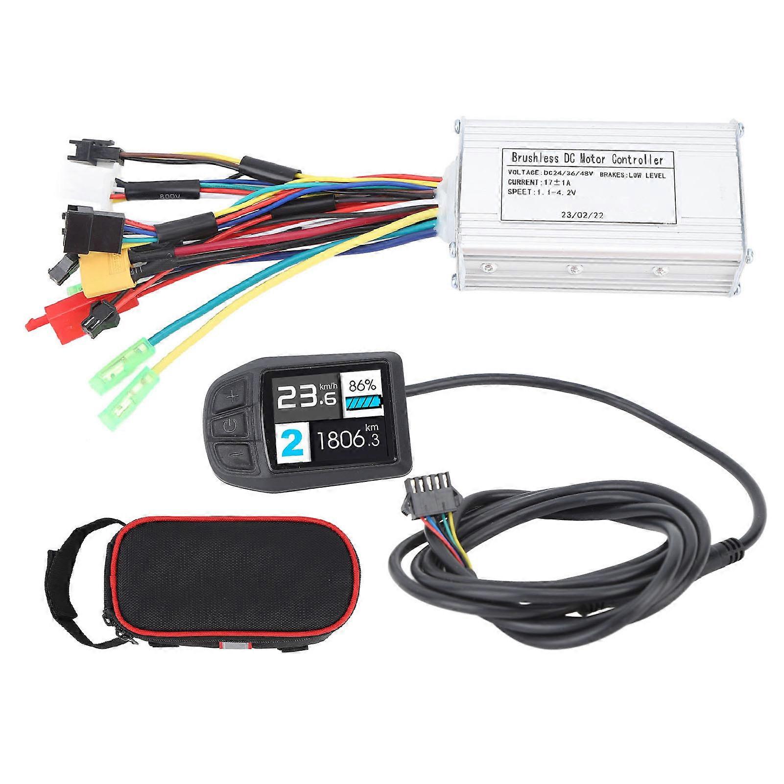 Electric Scooters Controller Kit Lithium Conversion Kit 17A 3mode Controller UKC3 Display Panel Storage Bag for Electric Bike