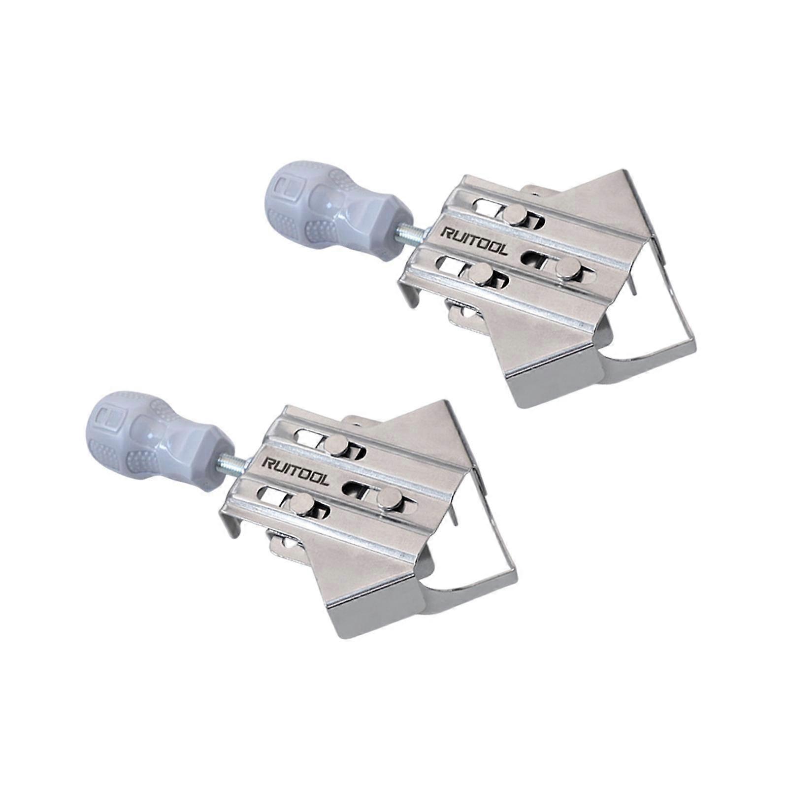 2x Woodworking 90 Right Angle Clamps Adjustable for Home Projects
