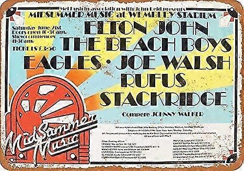 Placa de Parede da Turnê de Bob Marley And The Wailers 1980 8x12 Polegadas OU 12x16 Polegadas Modo 4486