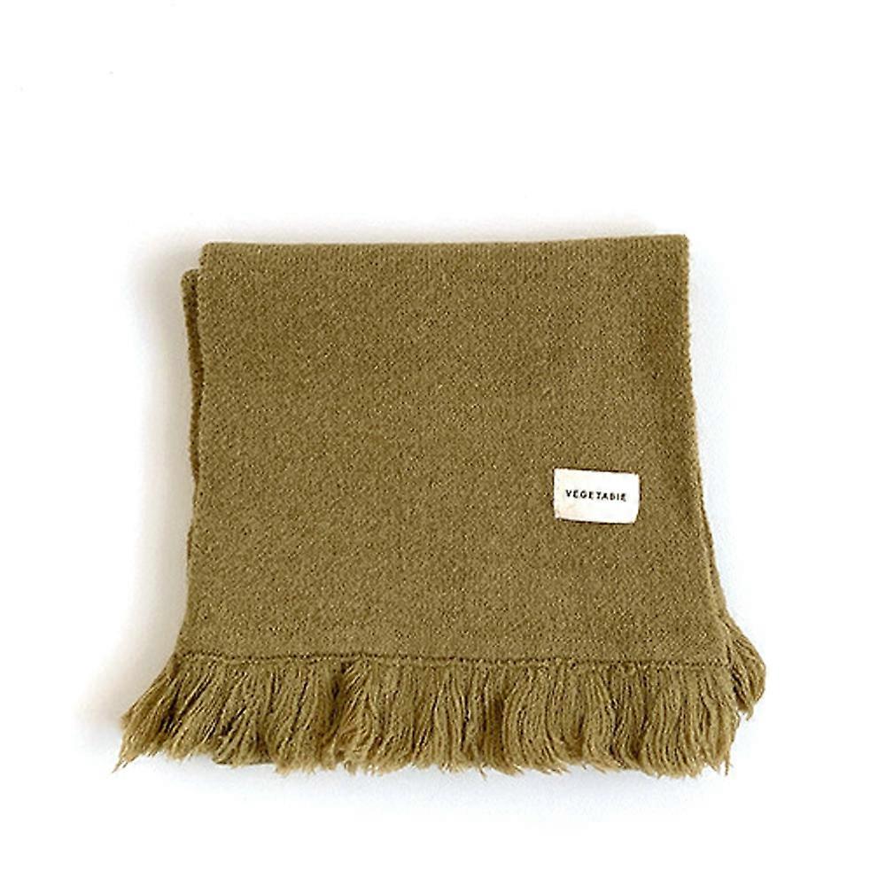 Cachecol de lã de malha cachecol infantil versátil quente e grosso