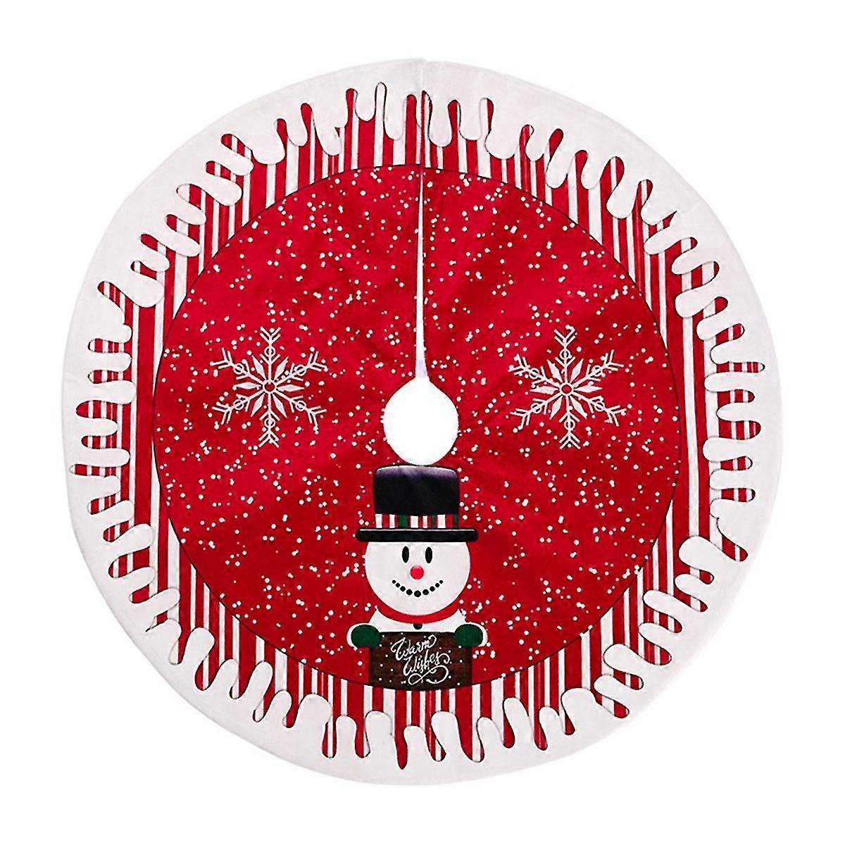Christmas Tree Skirt Santa- Xmas Tree Base Wrap Holiday Tree Ornaments Floor Mat Party for Indoor Outdoor Party A