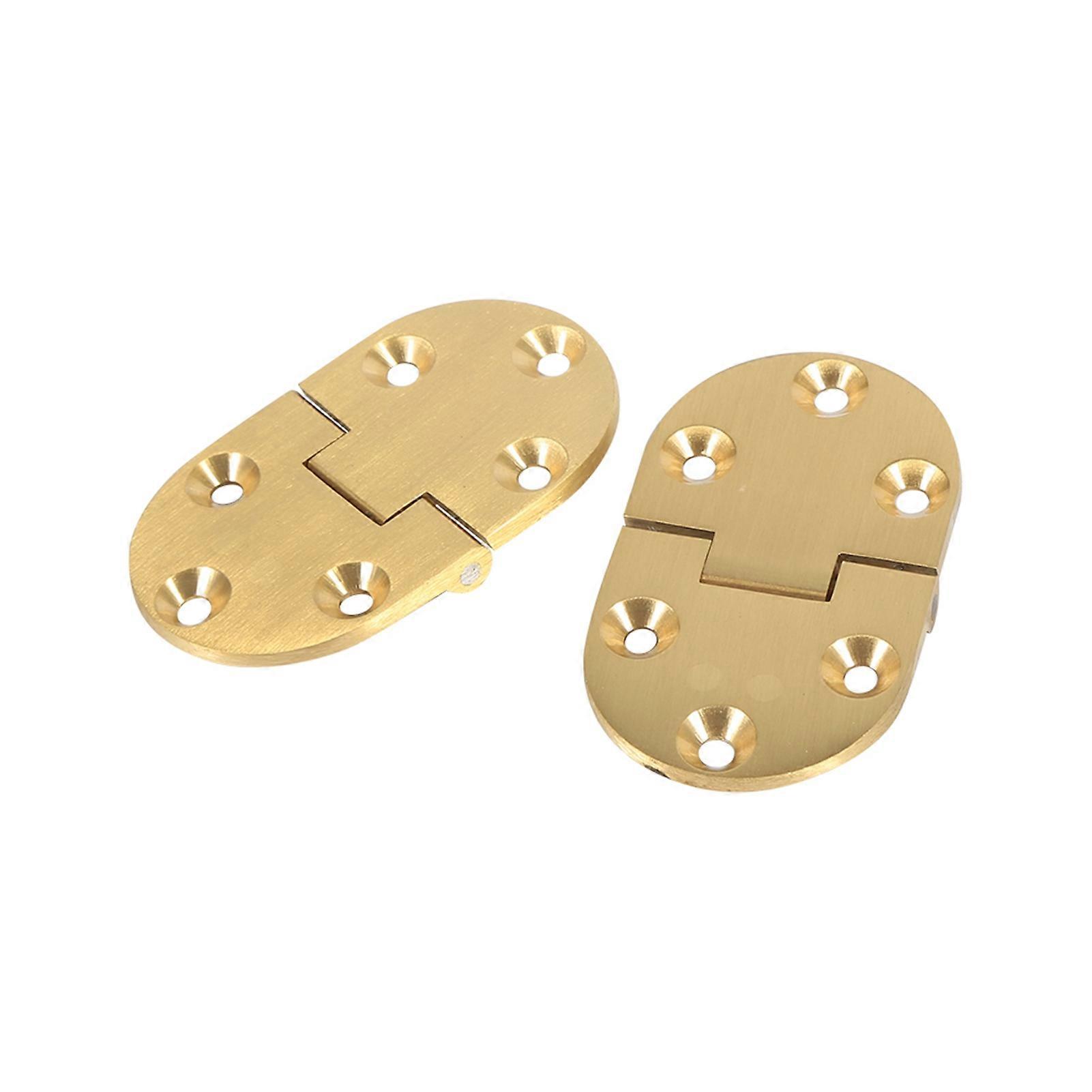 Brass Butler Tray Hinge Round Edge 2-1/2"