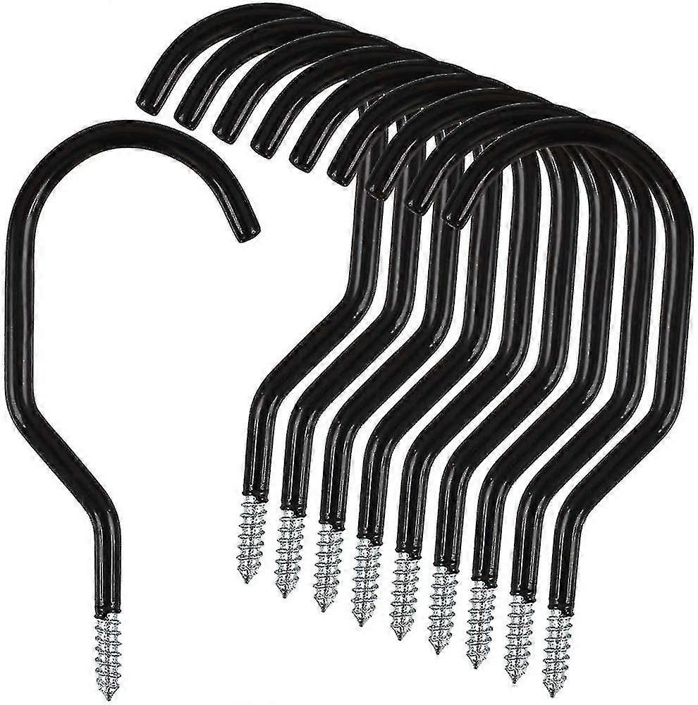 A set of 10 standard stainless steel bicycle storage hooks