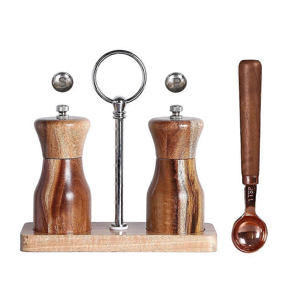 Moulin à poivre et à sel - salière et poivrière parfaites cadeau, ensemble de broyage unique en acacia