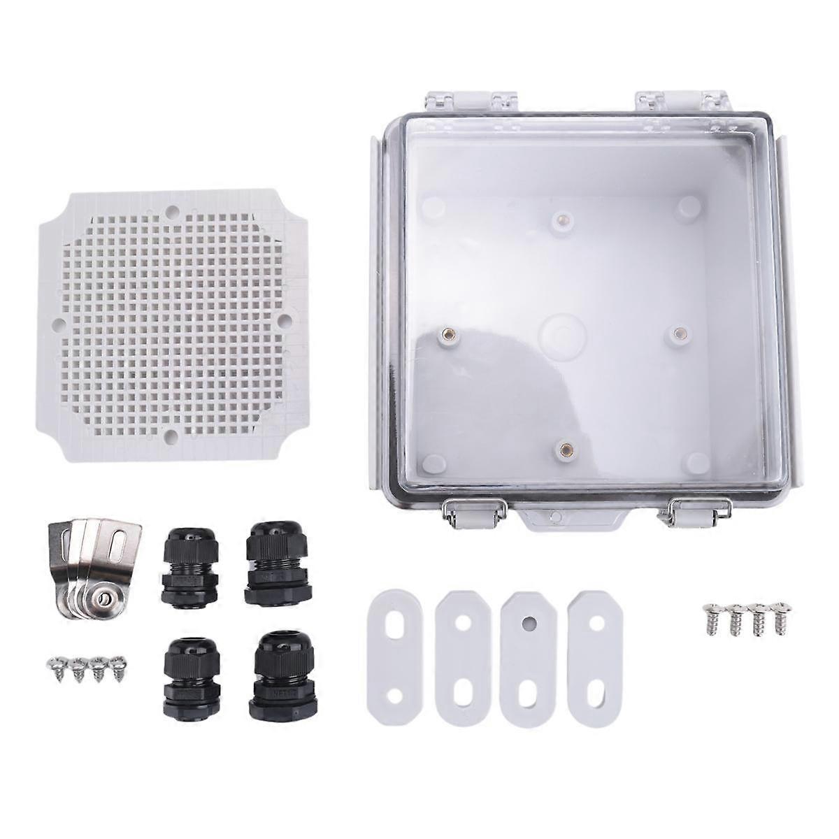 Waterproof Outdoor Project ABS Plastic Junction Box Weatherproof Dustproof Enclosure with Hinged Co