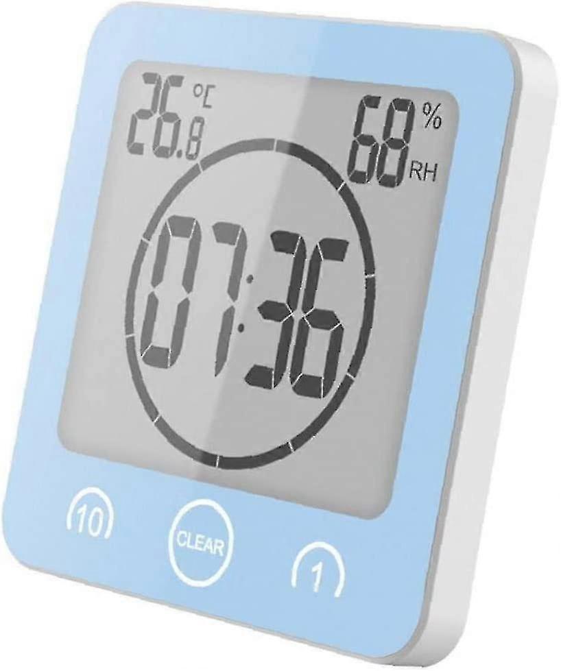 Digital Lcd Display Digital Waterproof Splash Bathroom Wall Clock Shower Clock Temperature Timer