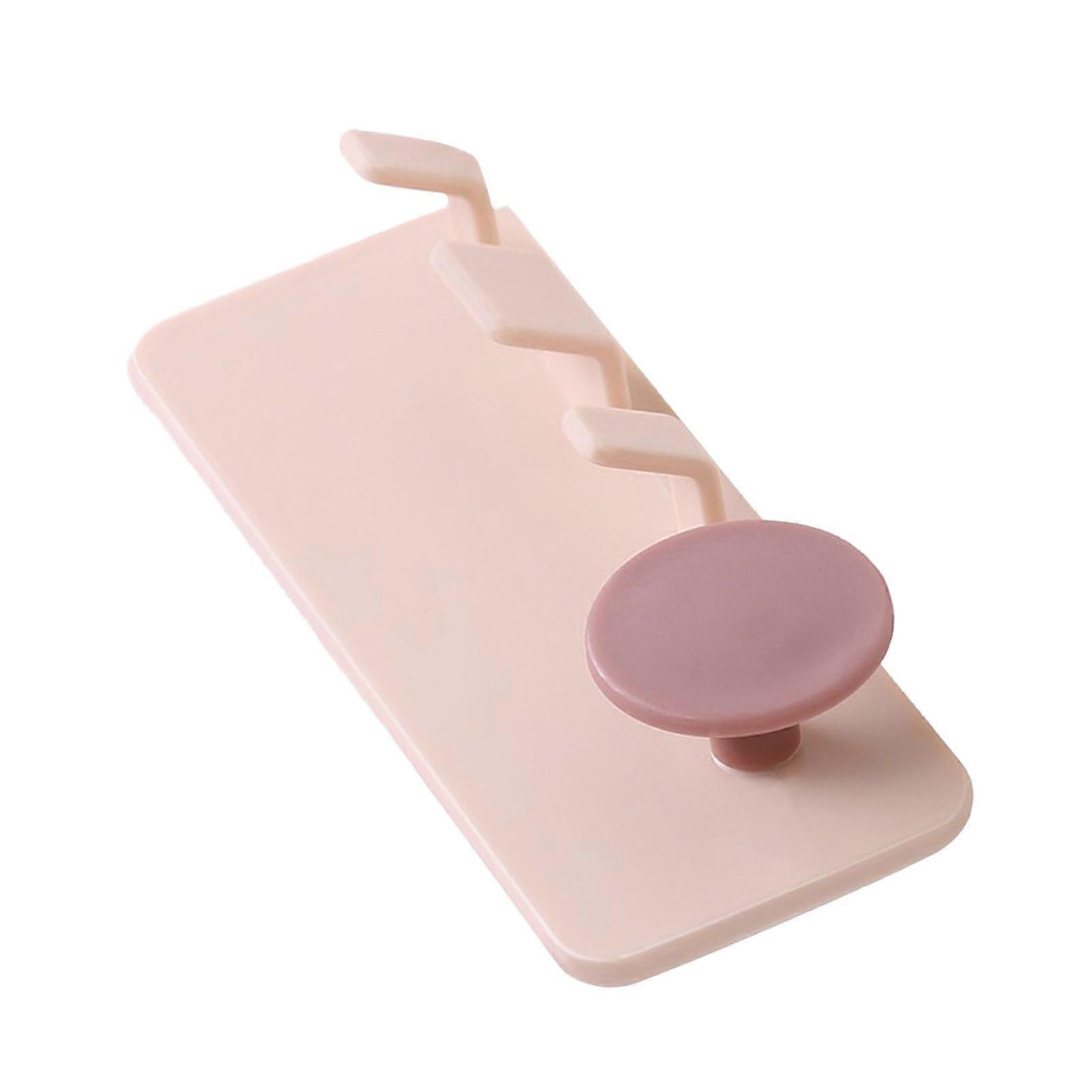 Pink Wall Mounted Power Plug Holder Bathroom Kitchen Adhesive Plug Hook