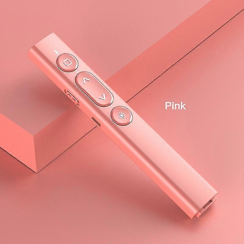 Rechargeable Wireless Presenter For Powerpoint Presentation Ppt Red Light Pointer Remote Control Presentationpink 1pcs