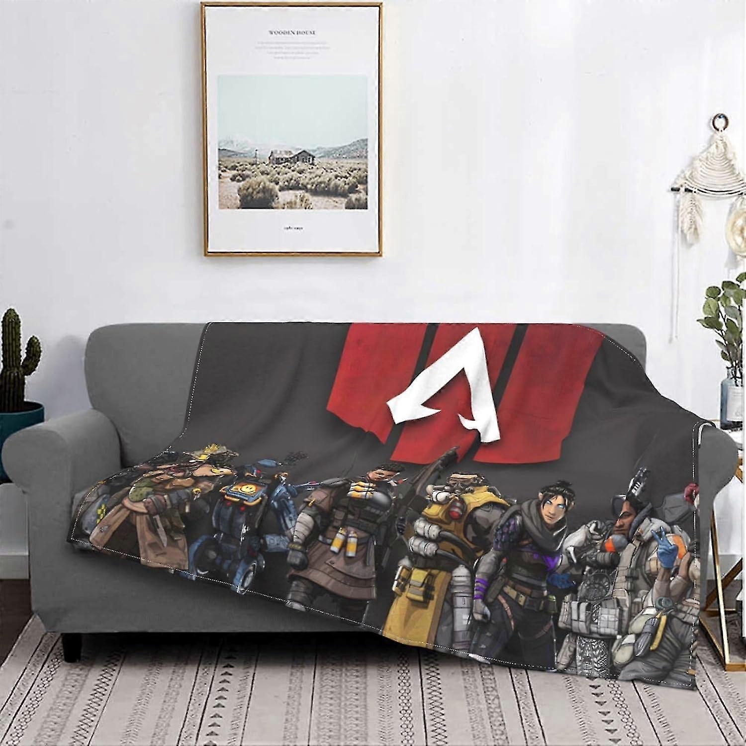 قطن رمي بطانية أنيمي لعبة A-pex Legends بطانية مكيف هواء لحاف الكرتون لينة بطانيات الفانيلا الدافئة Beach_ABids10795