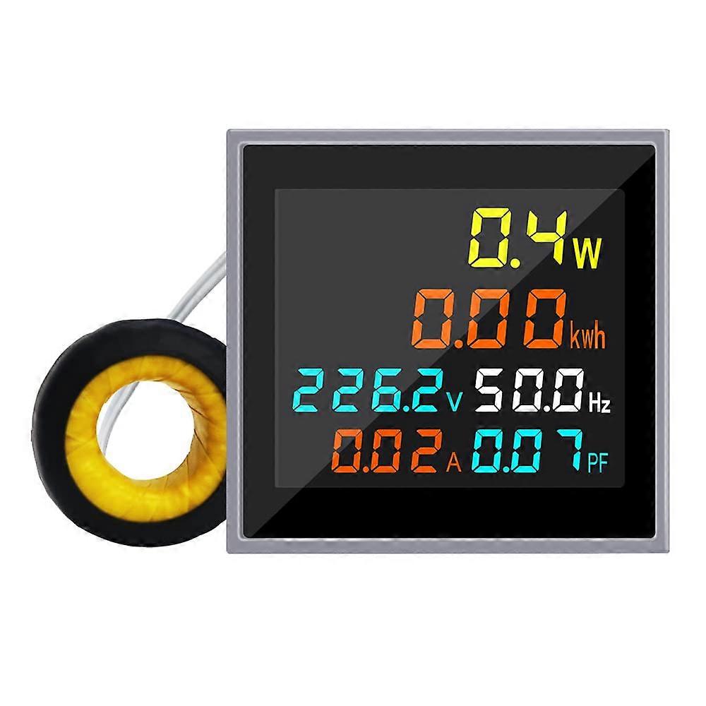Mini AC Single Phase Power Meter - Volt Amp Watt KWh Frequency PF Monitor With LCD Display, 110V/220V - View #11