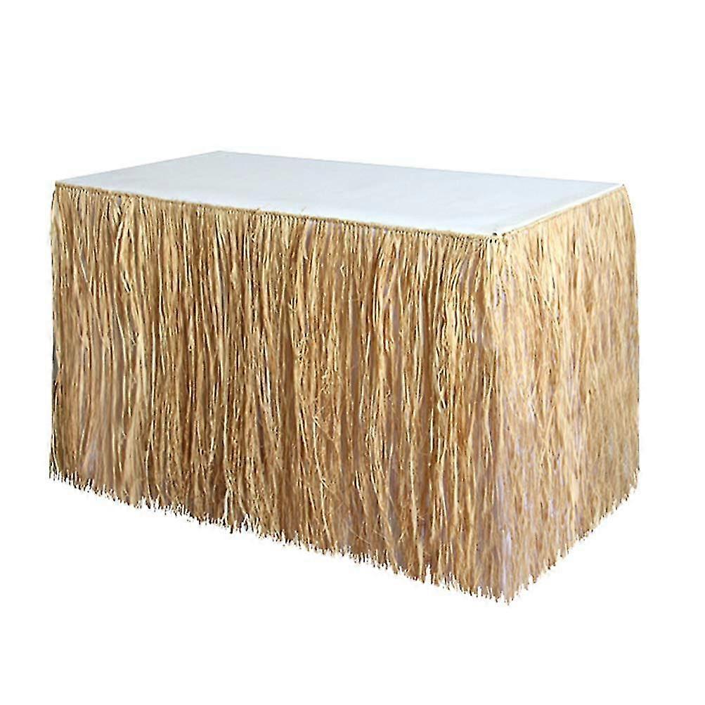 Tropical Raffia Grass Skirt Party Decorations Table Hawaiian Backdrop