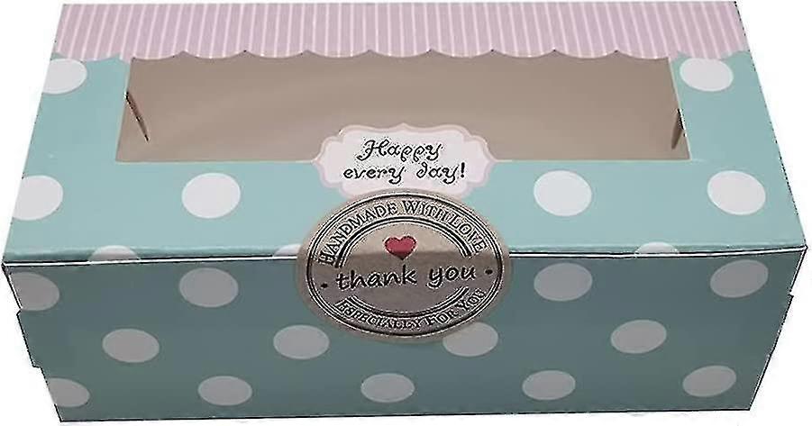 20pcs  Cavities Paper Cake Box Cookie Cupcake Pastry Packaging Gift Gift