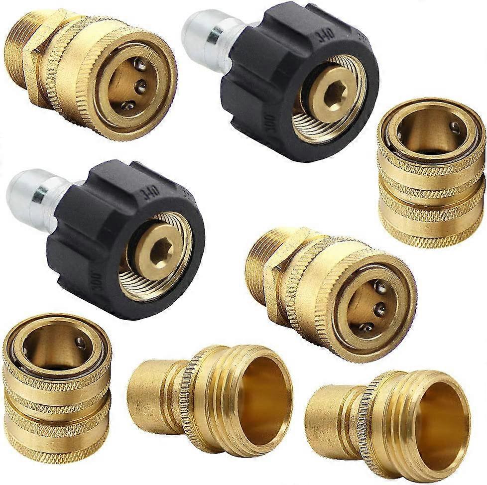 Pressure Washer Adapter Set, Quick Disconnect Kit, M22 Swivel to 3/8'' Quick Connect, 3/4" to Quick Release