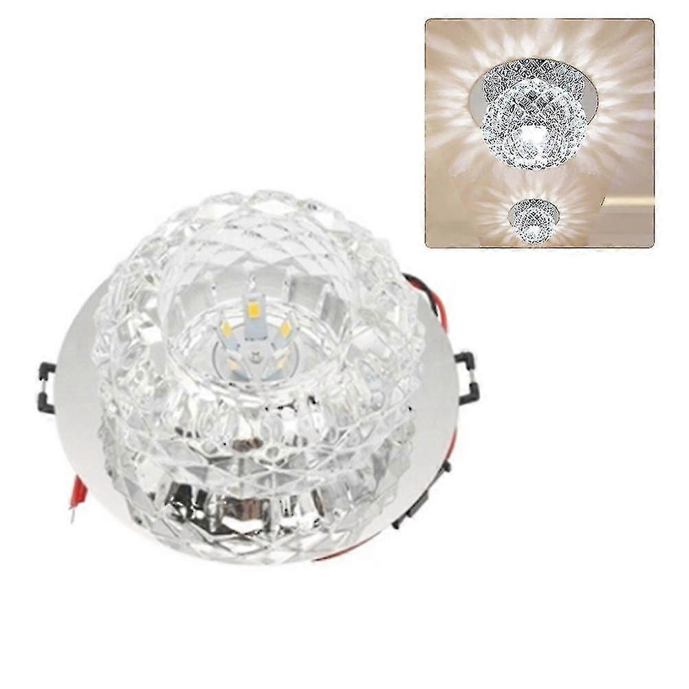 Modern Crystal LED Ceiling Light Fixture - 5W, Mounted, Home Hall Walkway Light