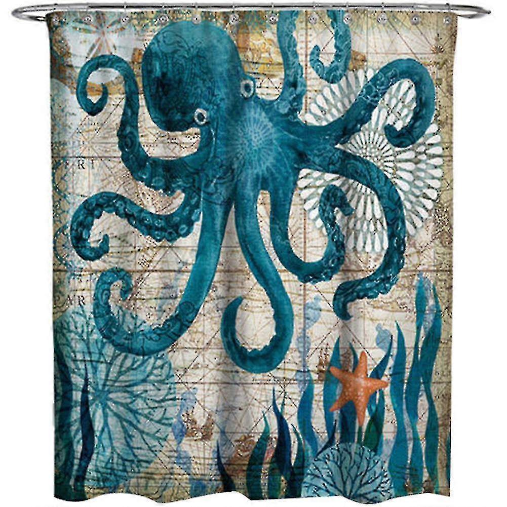 Shower Curtain With Hook Octopus Shower Curtains