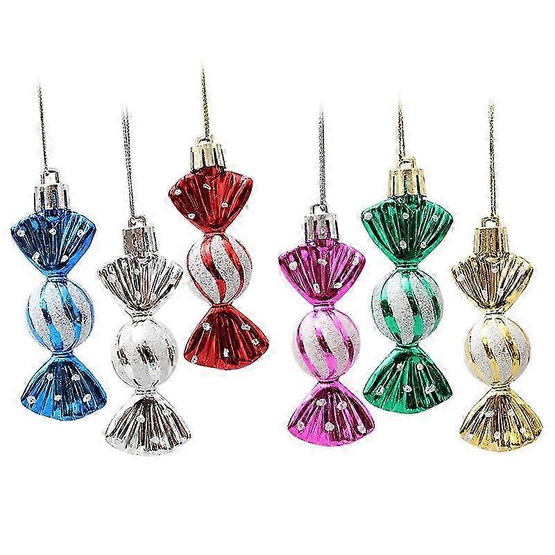 6pcs /Box Candy Christmas Tree DIY Ornaments
