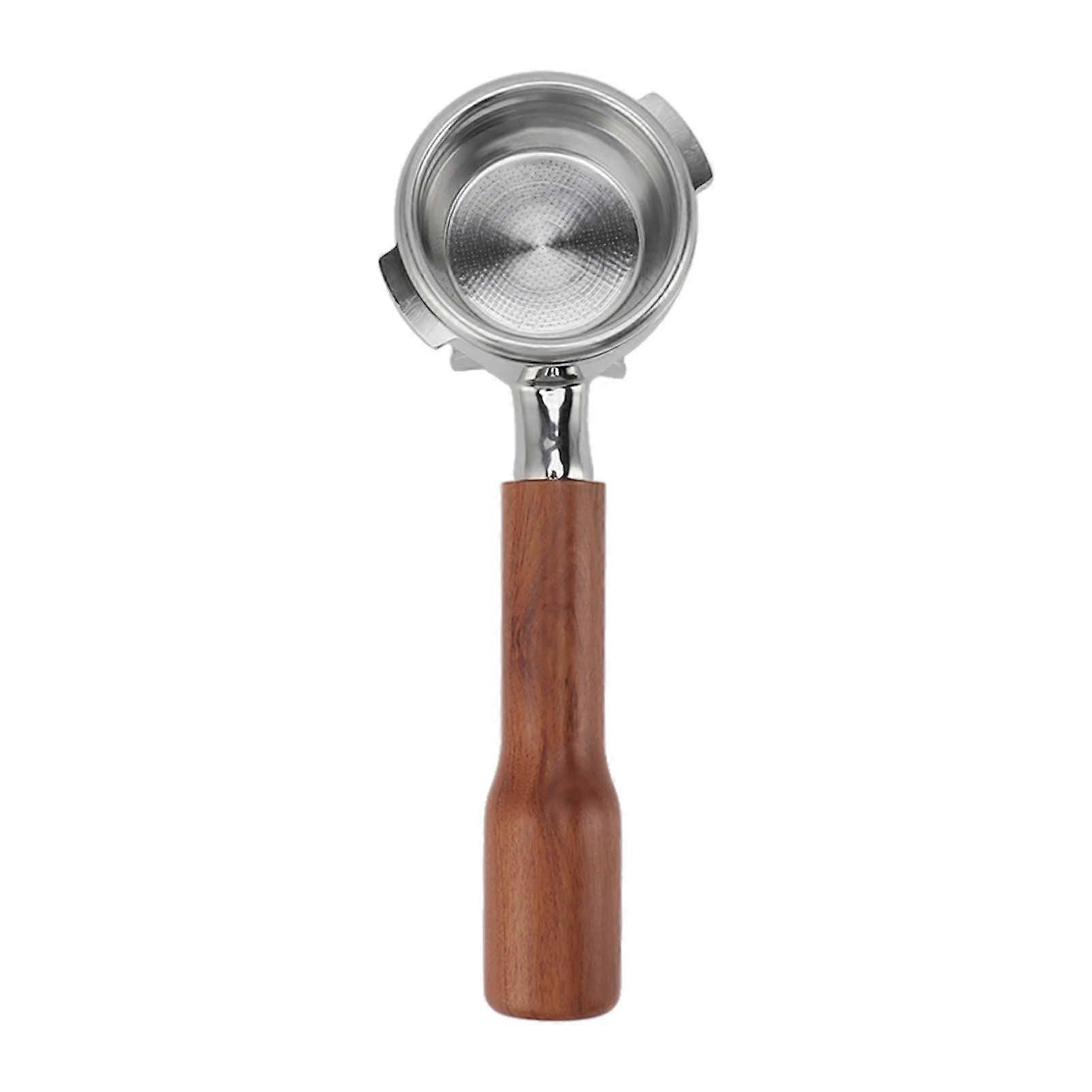 58mm القهوة القهوة القهوة الفولاذ المقاوم للصدأ 2 الأذنين حامل فلتر قابل للفصل فلتر القهوة مع مقبض خشبي صنبور مزدوج لآلة القهوة Nuova نمط 1