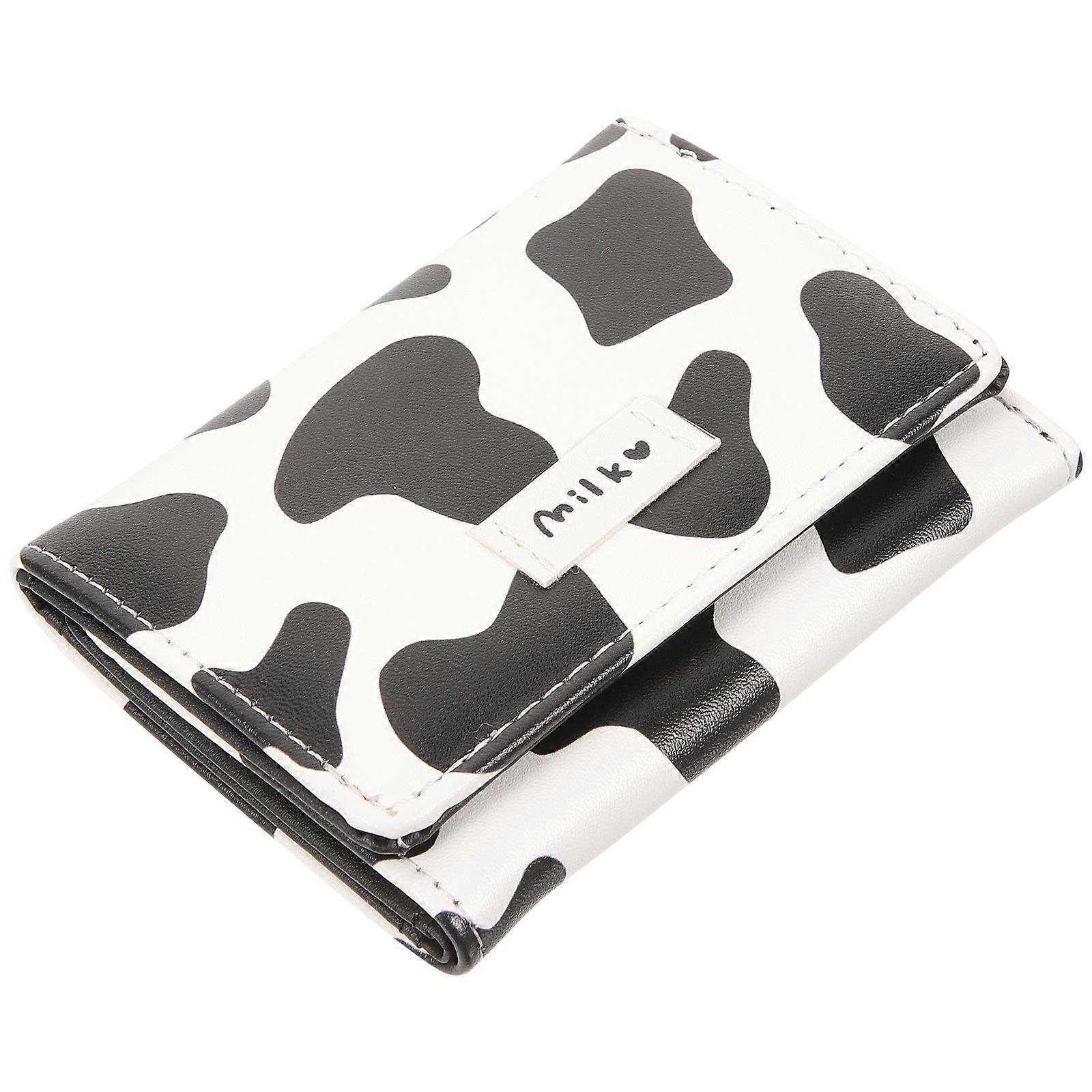 1pc Cash Wallet PU Wallet Cartoon Cow Pattern Wallet Change Wallet for Women
