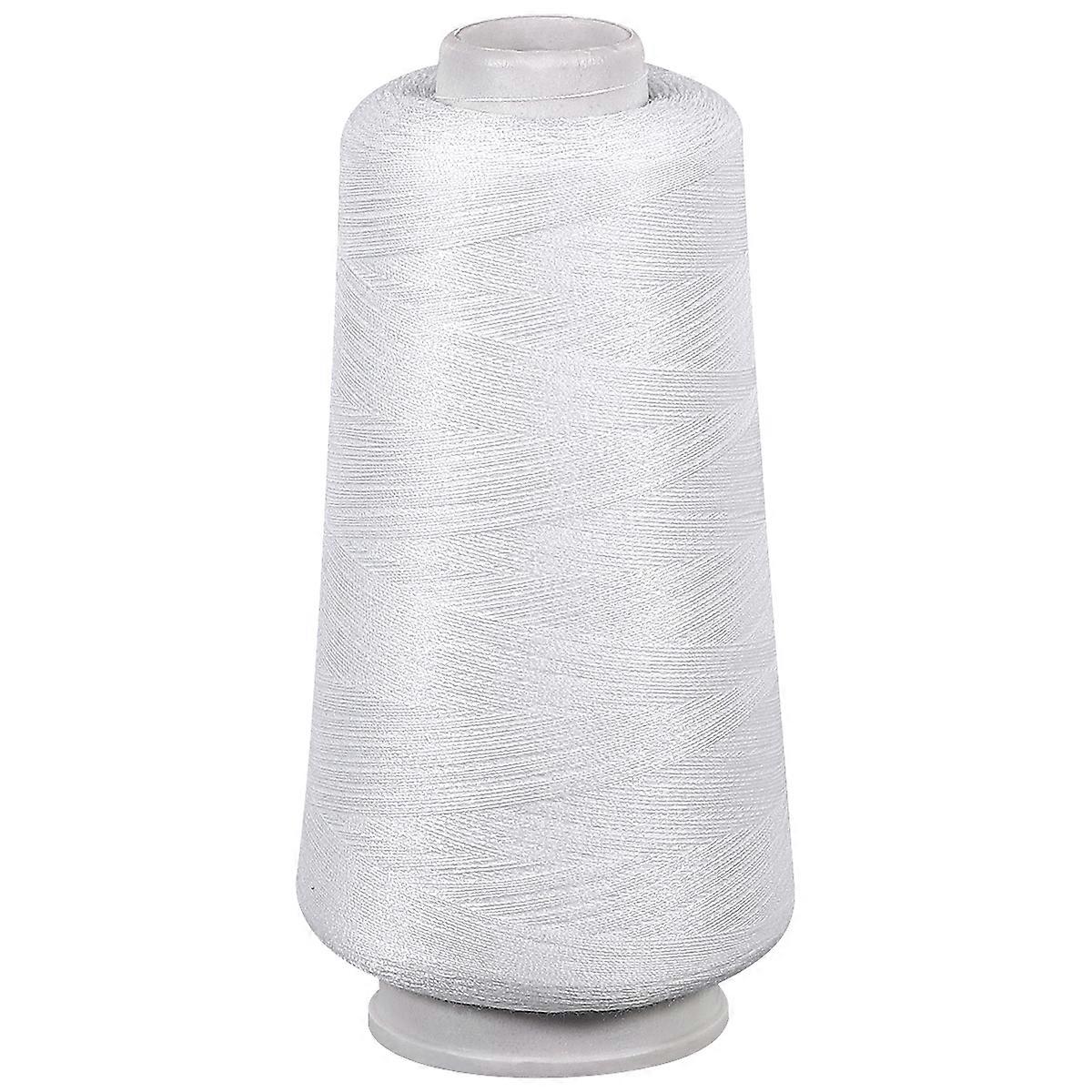 ROSENICE 3000 Yards Polyester Sewing Thread Bleached Polyester Thread Spools for Sewing Machine Handworking (White)