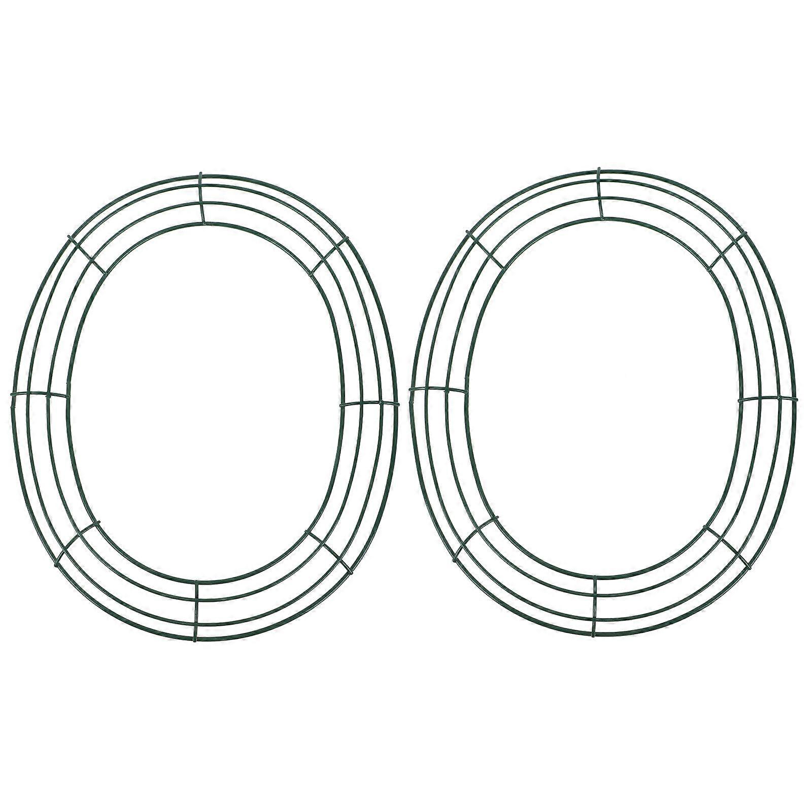 2Pcs Egg Shaped Wreath Frames Easter Wreath Making Rack DIY Craft Supplies