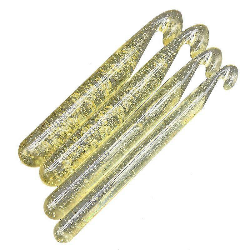 12mm-20mm 4Pcs / set size ABS Transparent Craft Knit Crochet Hooks Knitting Needles Weave Diy Craft Loom Tool