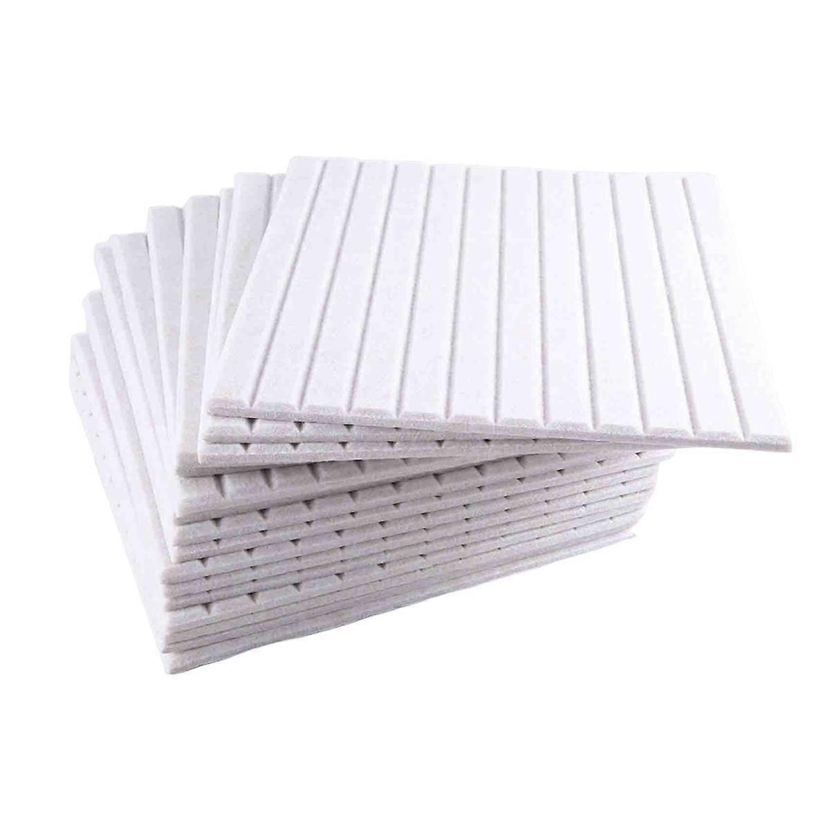 16 pannelli acustici, pannelli a parete insonorizzati, per lo studio assorbe il suono ed elimina gli echi (bianco