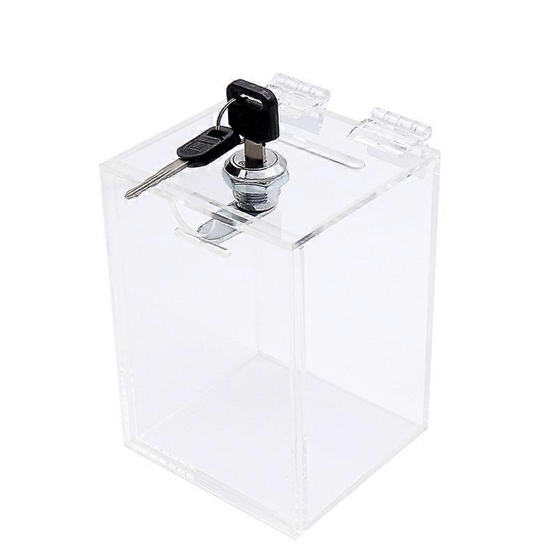 Practical Kids Use Money Saving Box Coin Storage Jar Clear Acrylic Piggy Bank With Lock