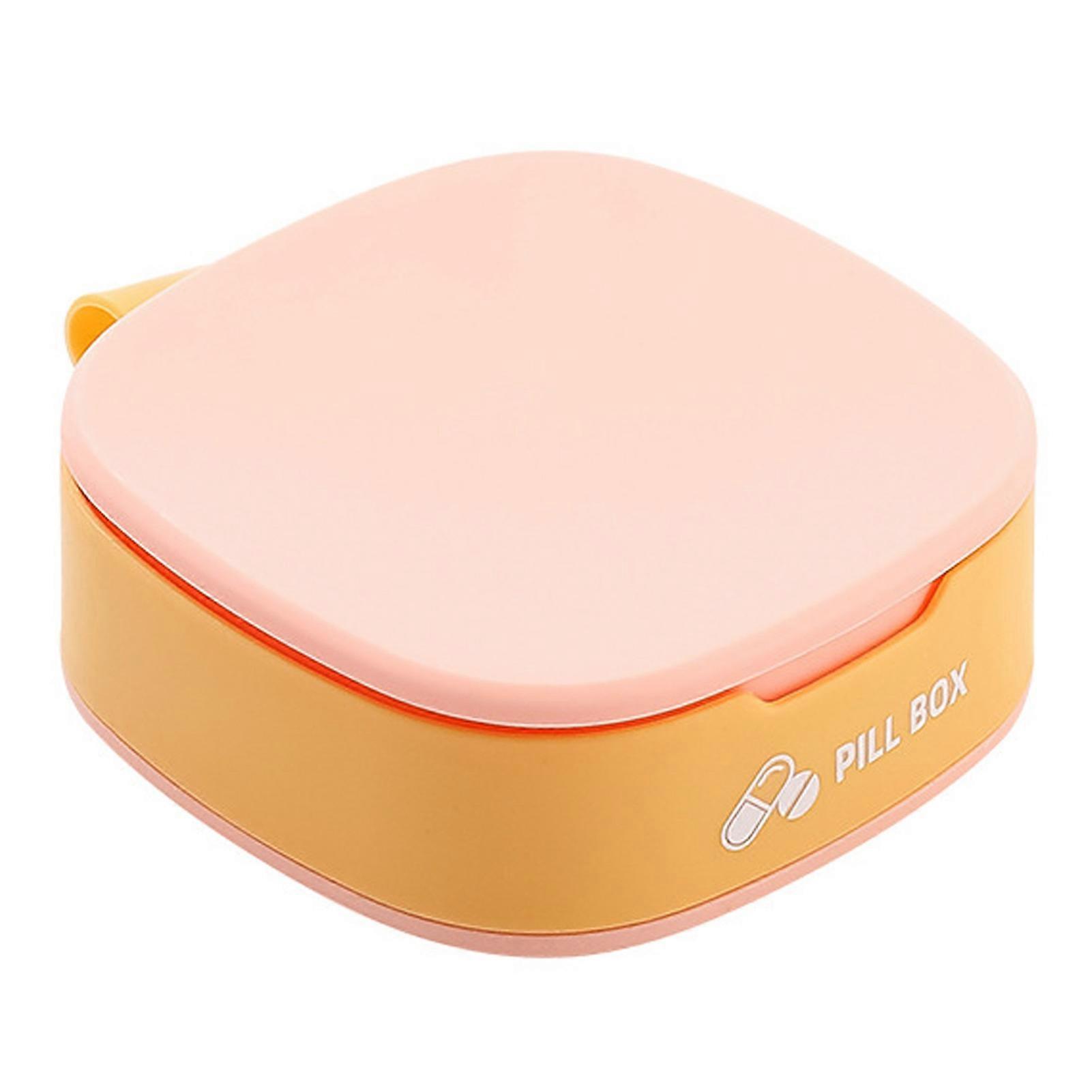 Storage Box with Lid Dust-proof PP 4 Grid Mini Capsule Pill Organizer Case for Travel
