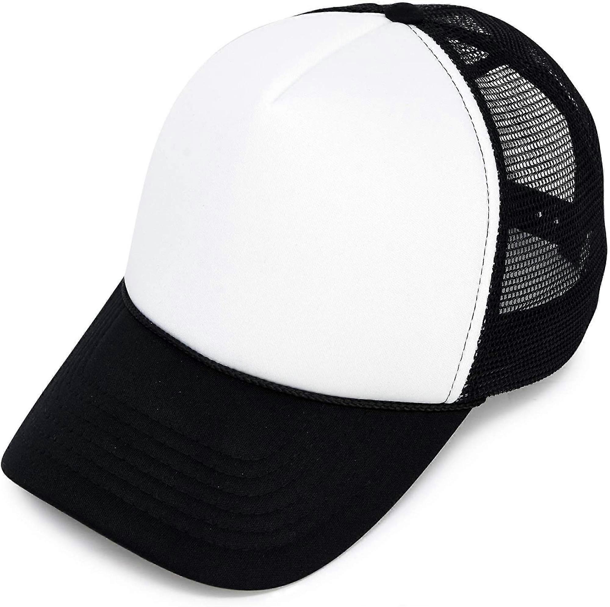 Aveki Two Tone Trucker Hat Summer Mesh Cap With Adjustable Snapback Strap