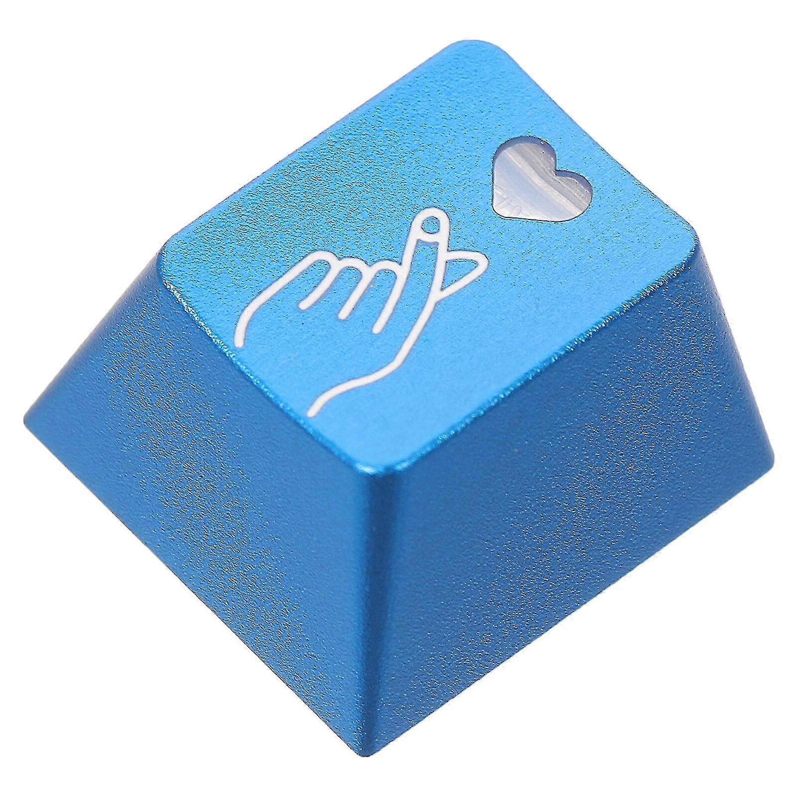 Hollow Heart Aluminium Alloy Keycap Mechanical Keyboard Keycap Keyboard Decor