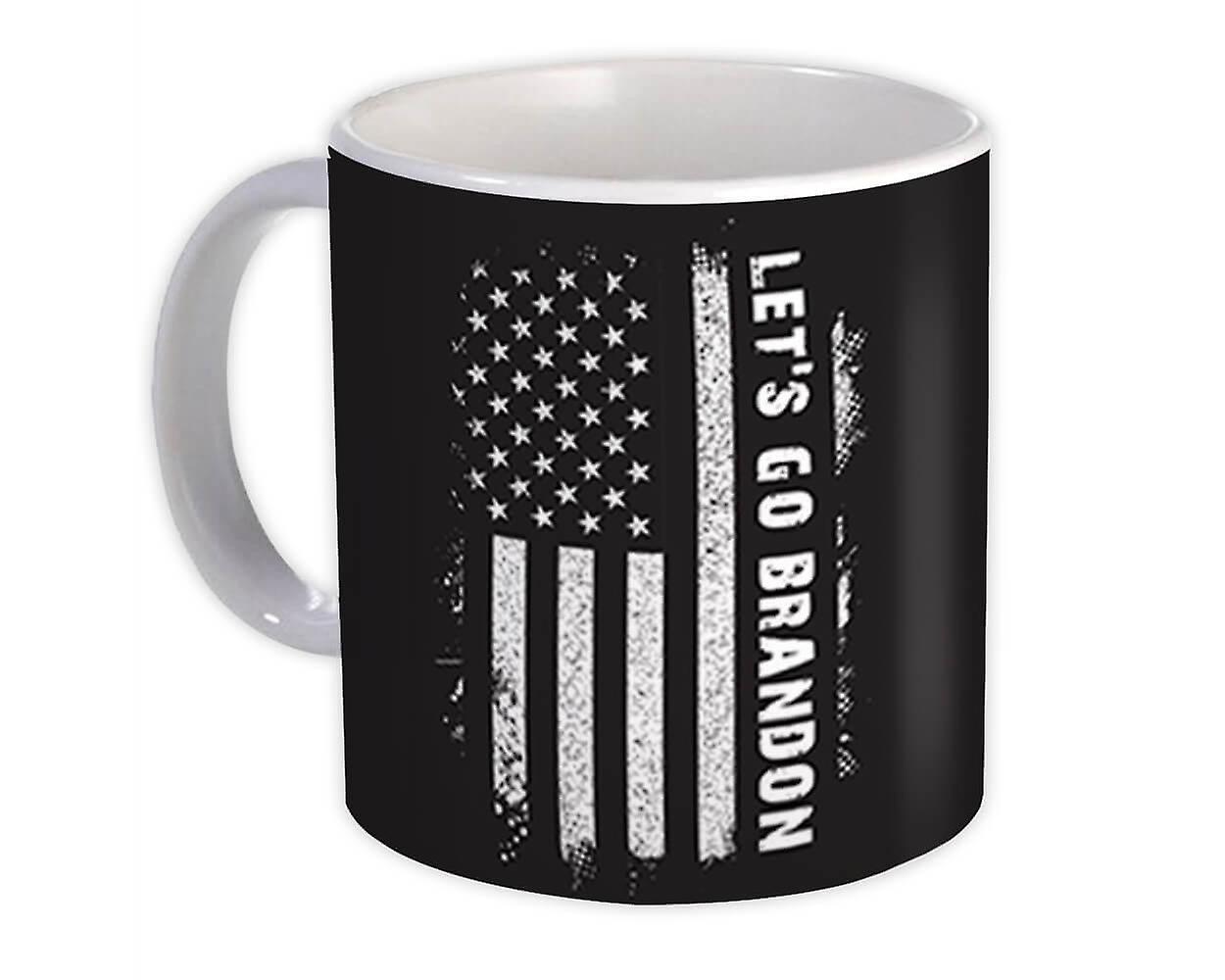 Gift Mug: Lets Go Brandon USA Flag Meme