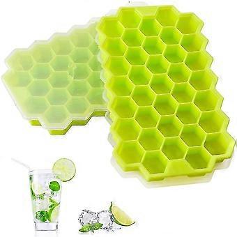 2 Pcs Premium Ice Cube Trays,silicone Ice Cube Molds With...