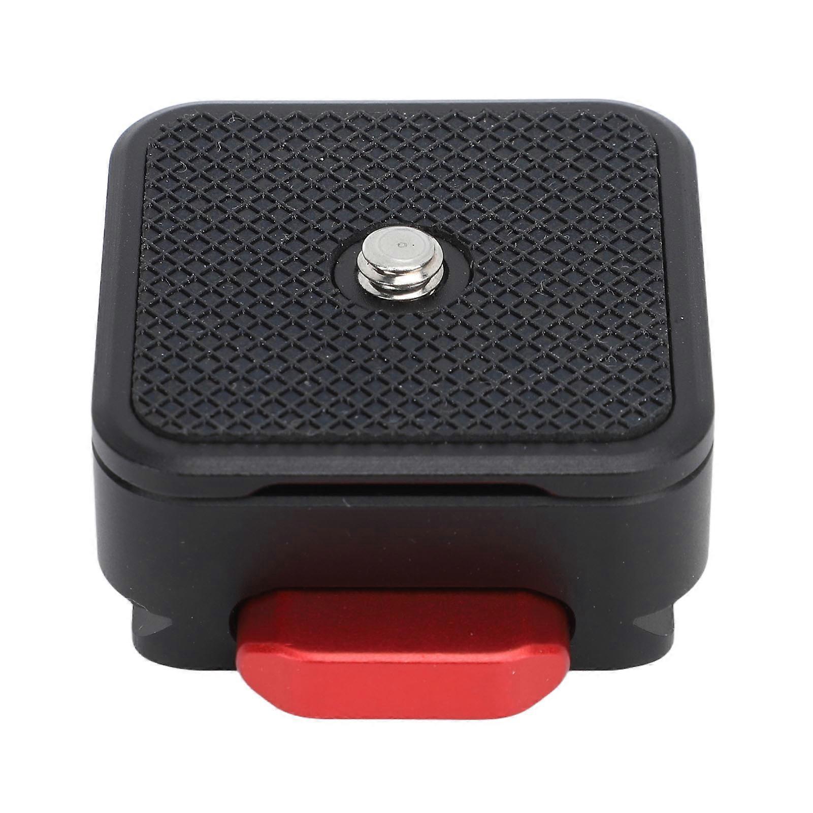 Quick Release Plate Aluminum Alloy Rubber Universal Quick Release System Camera Mount Adapter with 1/4 3/8 Inch Thread Hole for Tripod Stabilizer
