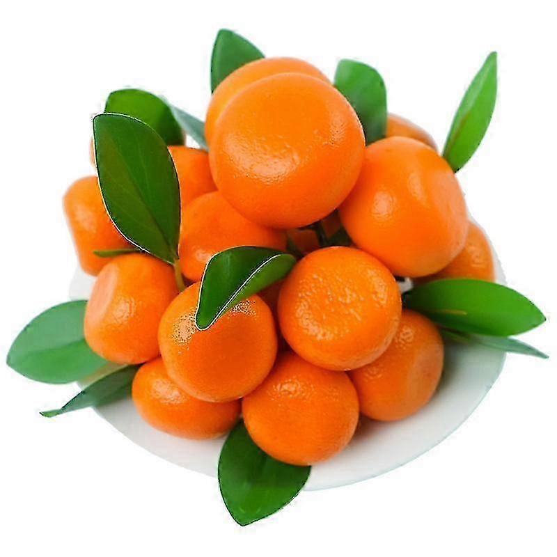6 Artificial Fruit Fake Oranges With Branches And Leaves 3 Heads