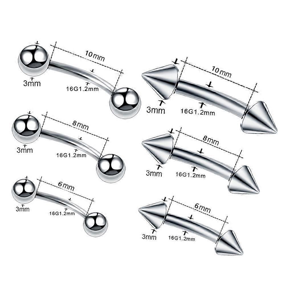Kit 9 Pièces Outils Piercing Conique - Acier Chirurgical 14G/16G/18G - Pour Langue, Oreille, Nez, Mamelon