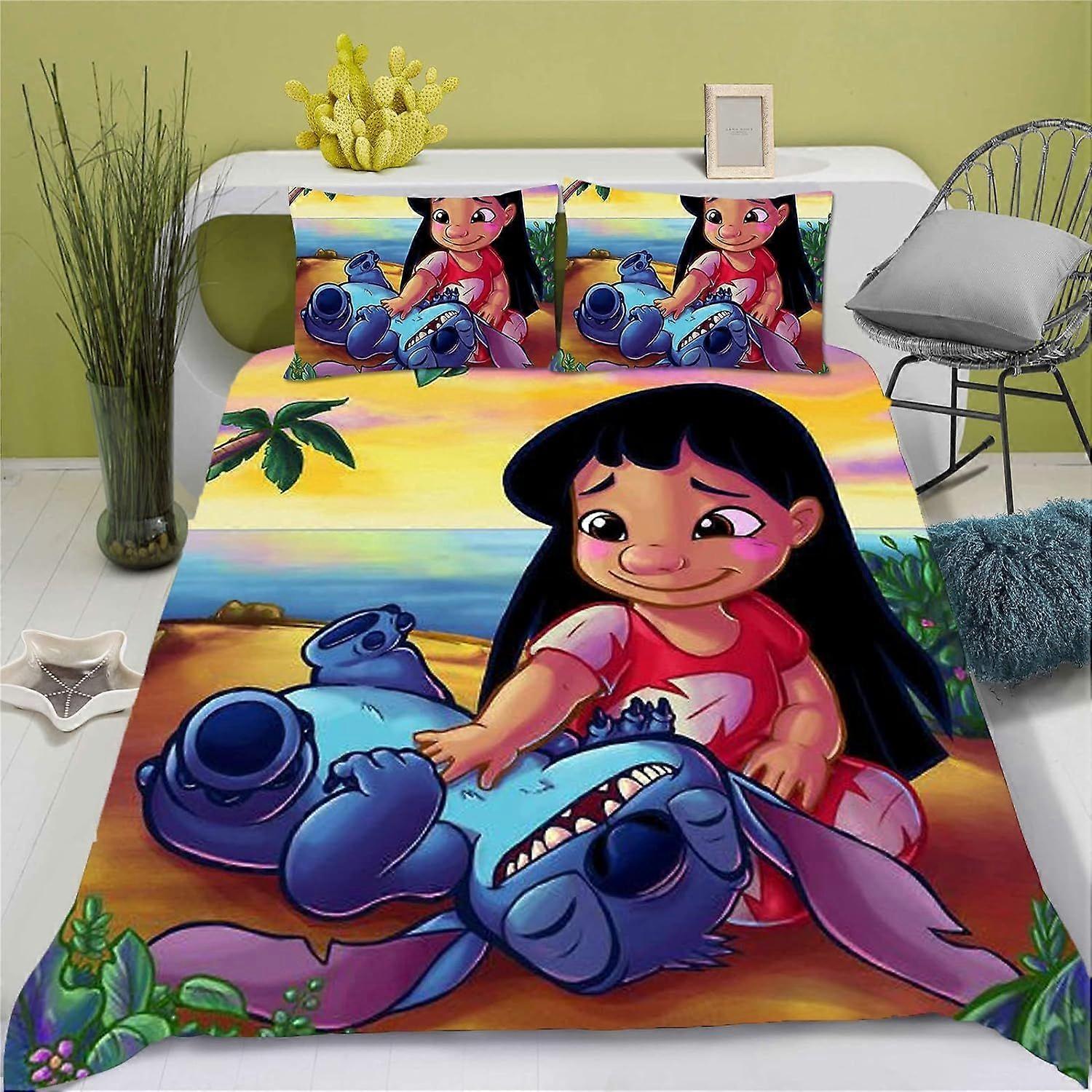 Lilo & Stitch Children's Bedding Set D Cartoon Design Multicolor