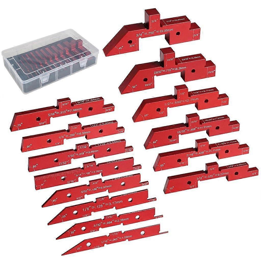 14Pcs Router Setup Blocks Woodworking Alluminio Router Table Set Up Bar Gage