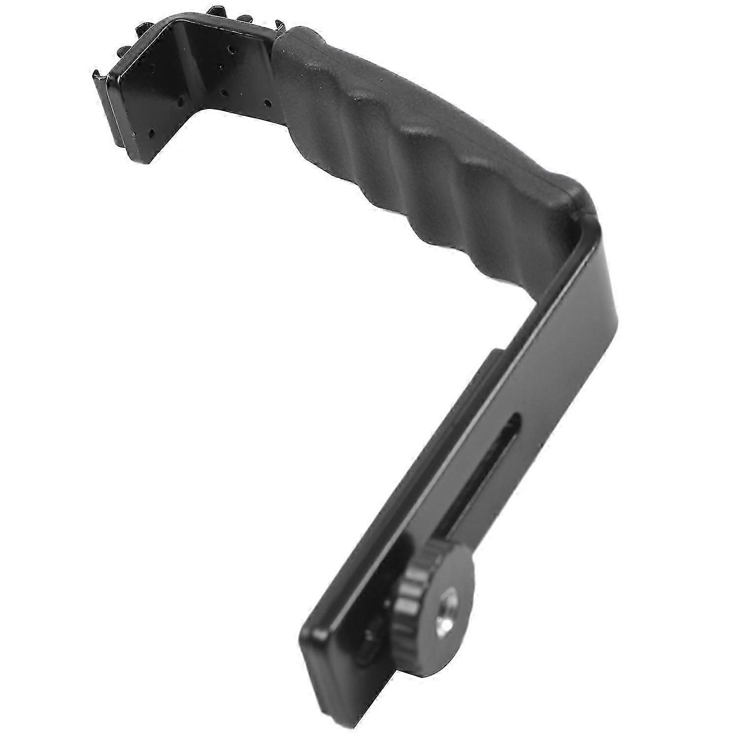 Foto Flash Video Camera Grip Handle L Handle com 2 Standard Side Hot shoe Monte o suporte DSLR