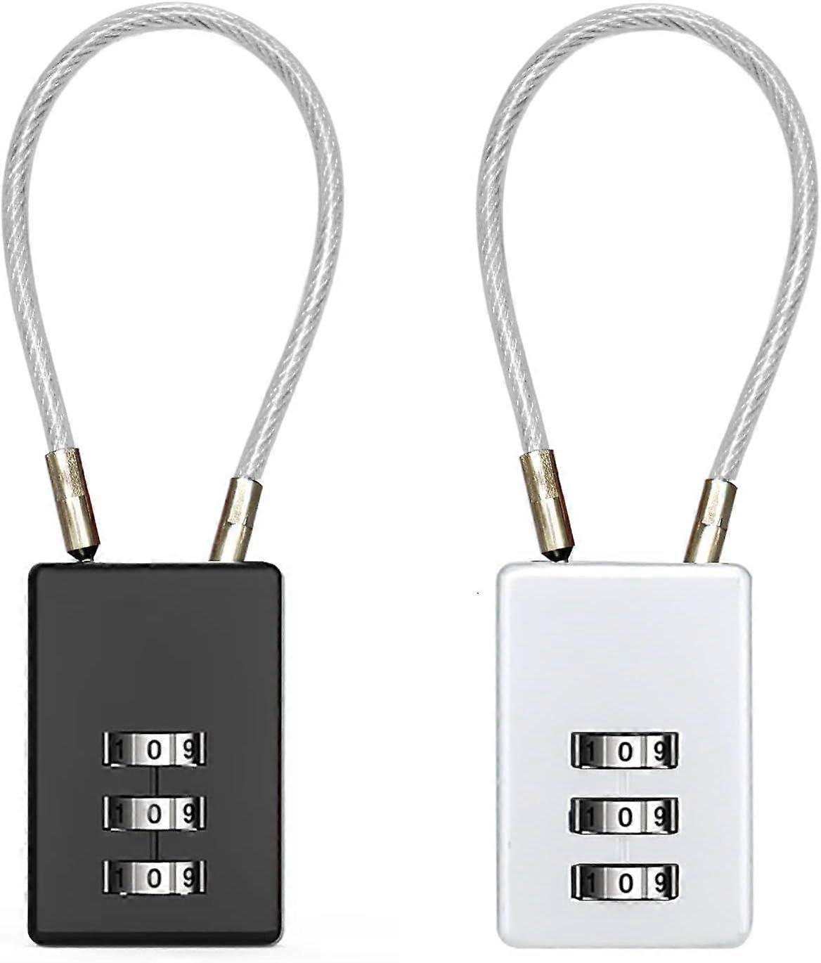 2 Pieces Combination Padlock, 3 Digit Code Padlock, Metal Locker ...