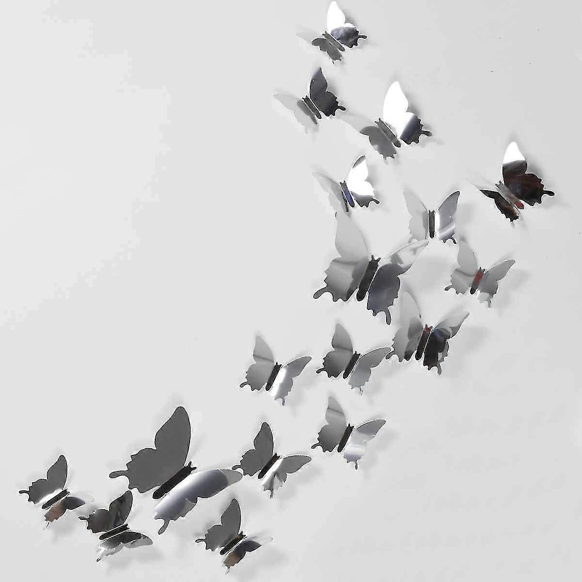 24pcs 3d Butterfly Removable Mural Stiers Wall Stiers Decal,5144