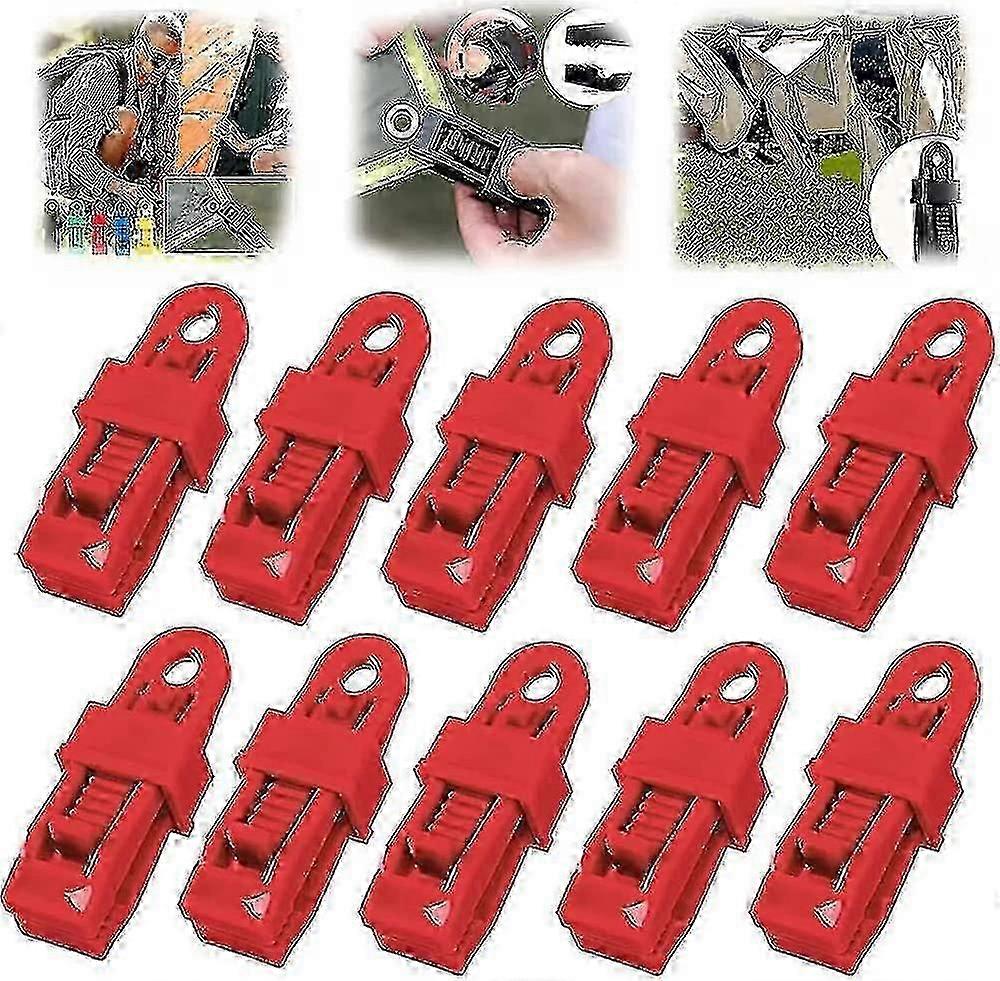 10pcs Adjustable Heavy Duty Latch Handle For Tarp And Shade Cloth, Plastic Clips For Shade Cloth, Reusable Tarp Clips