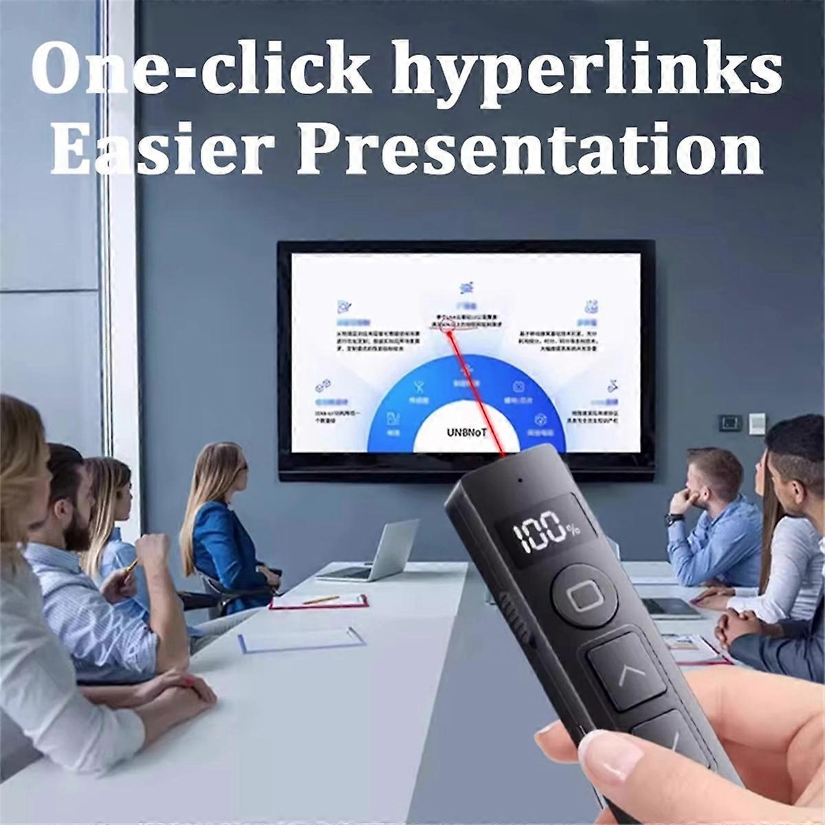 New B7 Presentation Clickers Multifunctional Clicker Rechargeable Digital Display Remote Page Turner Volume Controller