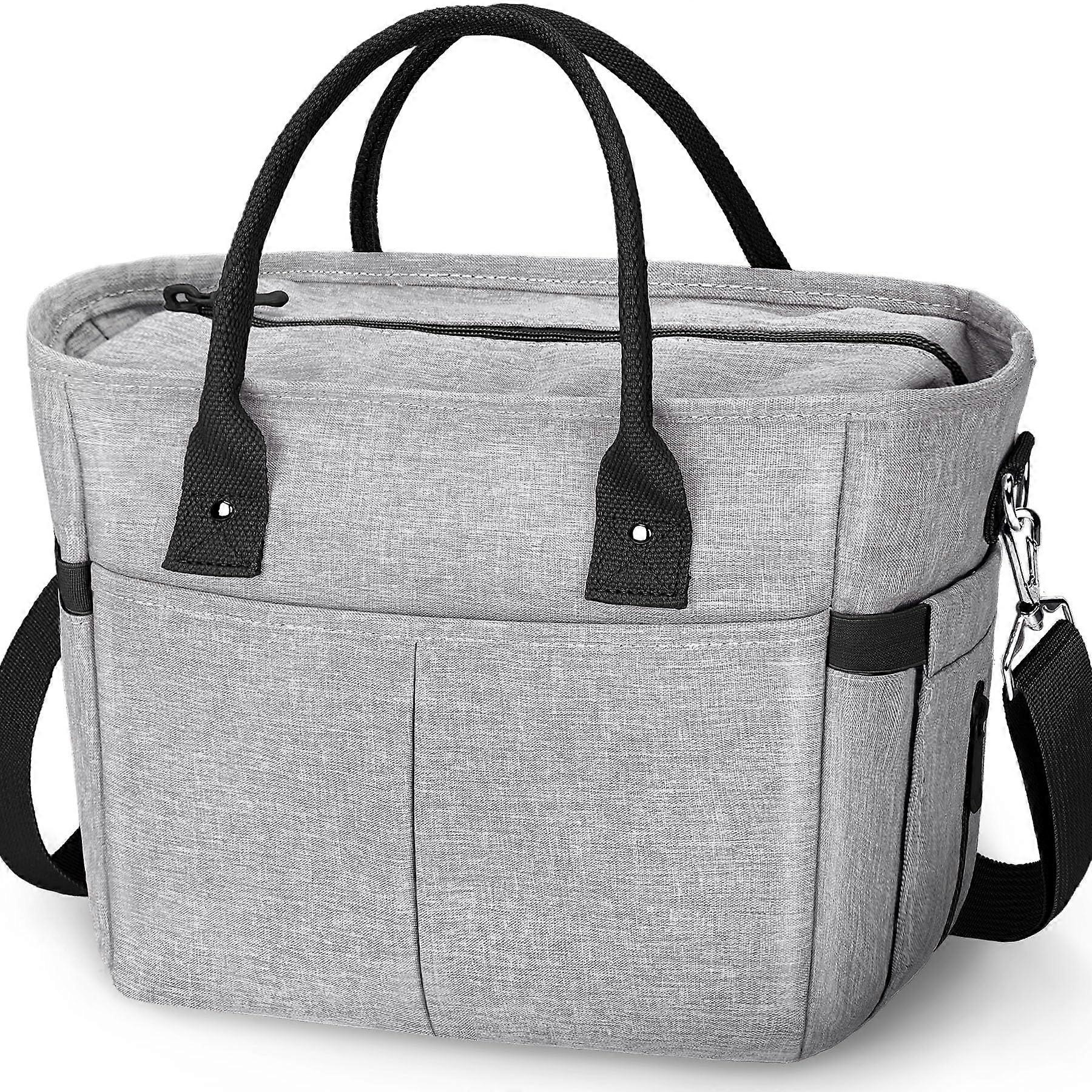 Large Insulated Tote Lunch Bag for Work or Picnic - Cute and Classy, Roomy, Stylish Design, Size M