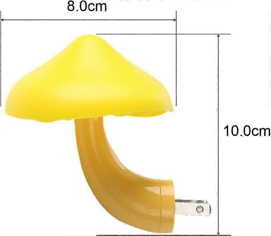 Mushroom night light yellow