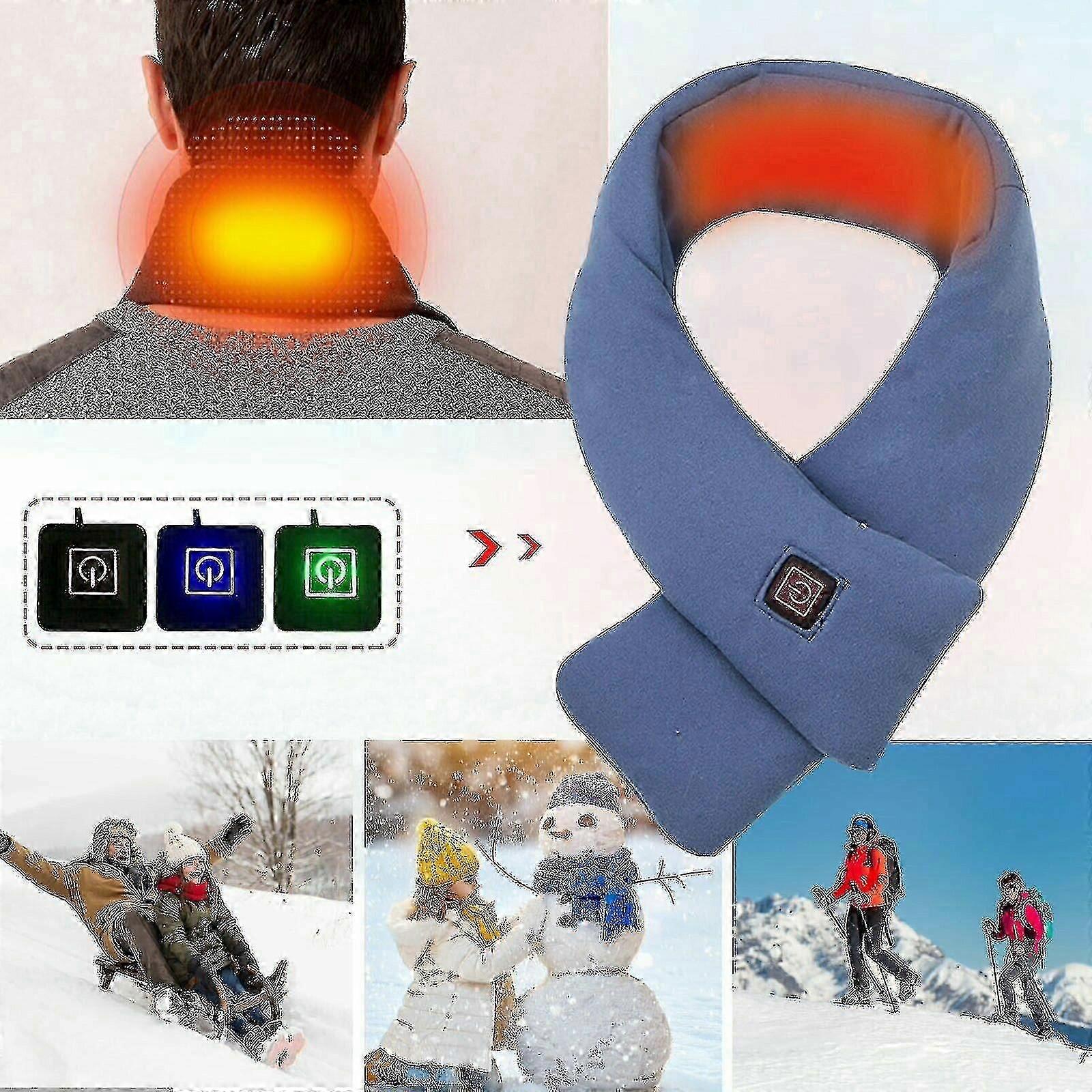 3 Isıtma Seviyesi ile Elektrikli Isıtmalı Eşarp Usb Şarj Edilebilir Isıtma Eşarp