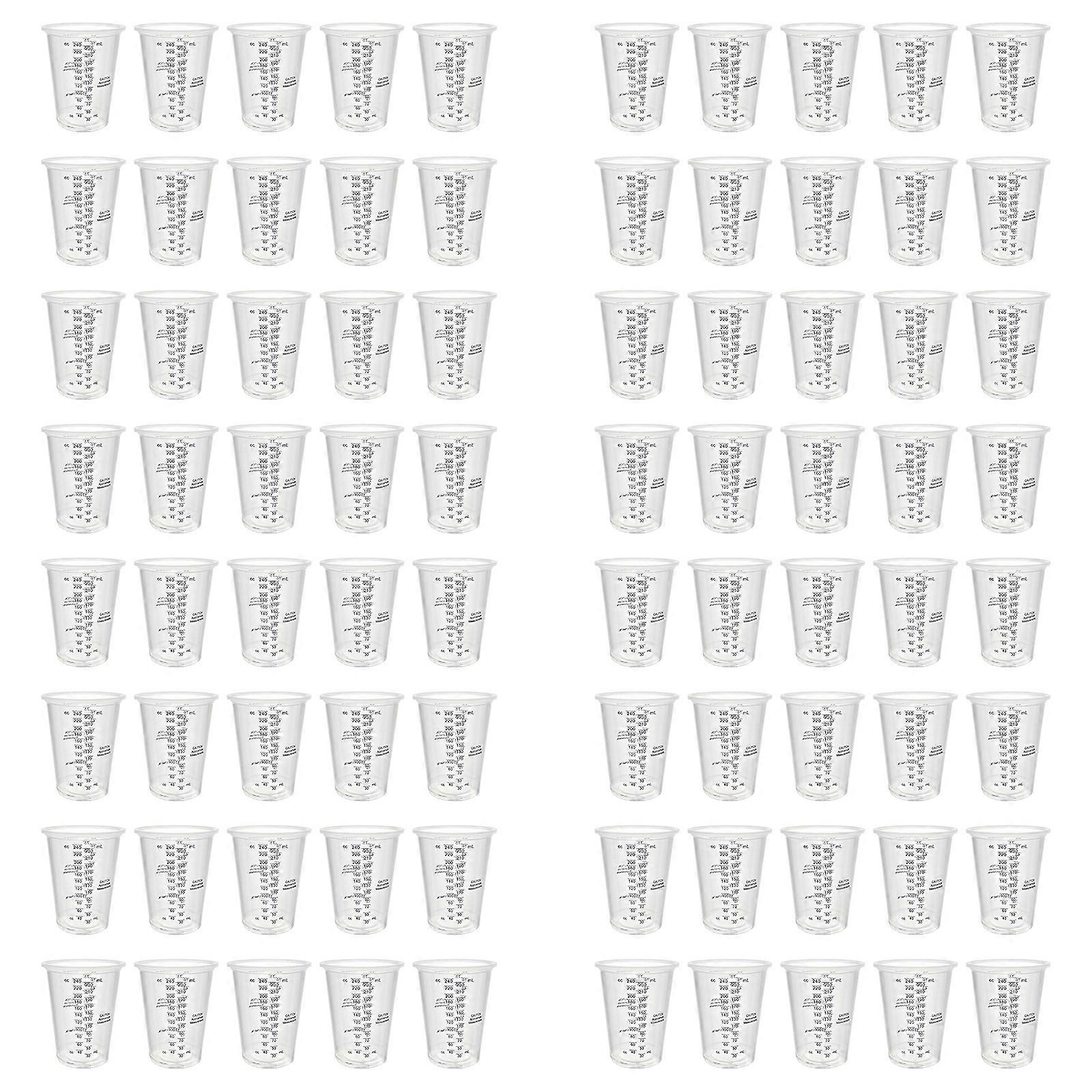 Disposable Plastic Mixing Cups Multifunctional Plastic Graduated Mixing Cups for Paint Mixing and Kitchen Use