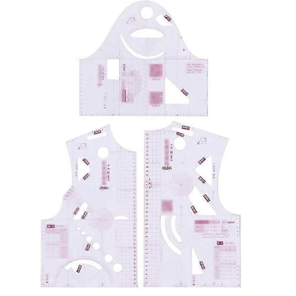 1:3 Cloth Design Ruler Transparent French Curve Ruler Measure Ruler Design Ruler Pattern Making for