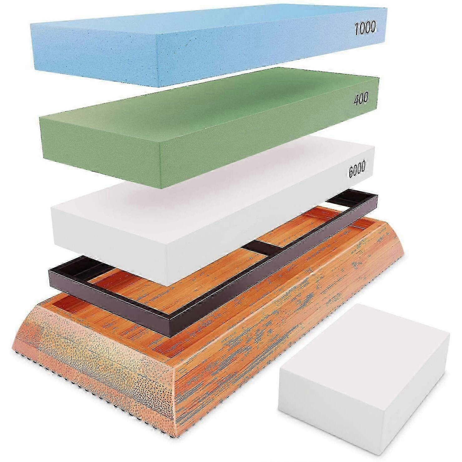 Extra Large Sharpening Stone Set-grits 400/1000/6000 Waterstone